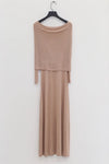 SWAYING/KNIT one-line collar cutout dress SW24SS2L24 pink apricot PS71